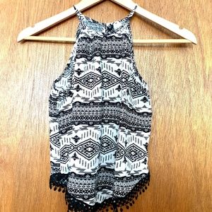Black & white tank top